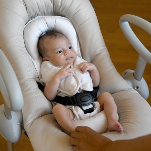 Babywippe BEABA Up Down IV, inaltime ajustabila, 3 pozitii de inclinare, culoare Argile - Img 8
