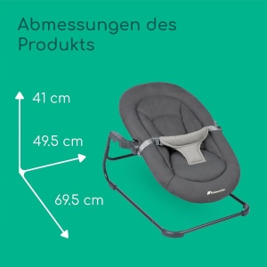 Babywippe Bebeconfort Timba Baby 2-in-1, 0-9 kg, 2 pozitii de inclinare, gri - Img 7