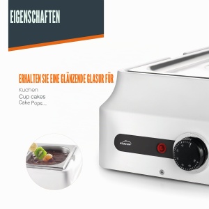 Baie de apa pentru ciocolata Lacor 69618, 3.8L, inox, temperatura reglabila - Img 5
