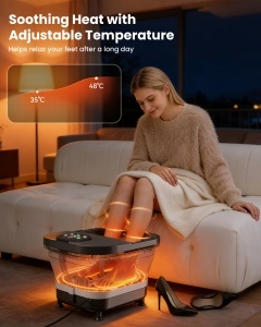 Baita electrica pentru picioare COMFIER 2026 cu masaj automat, 6 role, control temperatura - Img 6