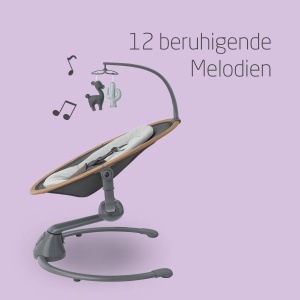 Balansoar electric pentru bebelusi Maxi-Cosi Cassia, 0-6 luni, 9 kg, 12 melodii, Grafit - Img 3