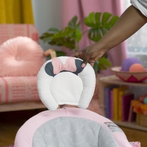 Balansoar pentru bebelusi Bright Starts Minnie Mouse, roz, cu muzica si 3 jucarii - Img 5