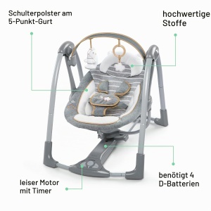 Balansoar pentru bebelusi Ingenuity Swing n Go Deluxe, 5 viteze, muzica, plus - Img 2
