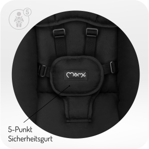 Balansoar pentru bebelusi MoMi KENANI ONYX, 9 kg, cu Bluetooth si telecomanda - Img 6
