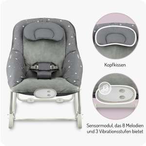Balansoar pentru bebelusi MoMi LAPIS, 12 kg, 8 melodii, 3 moduri de vibratie - Img 7