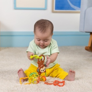 Baldachin activitate Bright Starts, material flexibil, cu jucarii integrate - Img 8