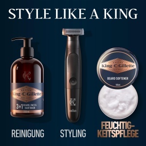 Balsam pentru barba King C. Gillette, 100ml, cu Argan si Cacao - Img 7