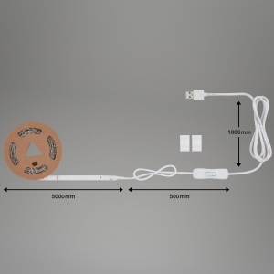 Banda LED Briloner 5m, 150 LED-uri, 4W, Lumina calda - Img 8