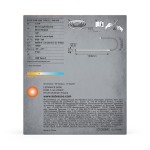 Banda LED decorativa LEDVANCE FLEX COB, 1.5 m, lumina calda, USB tip C - Img 6