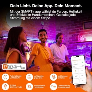 Banda LED decorativa LEDVANCE SMART WIFI, 5m, lumina reglabila, alb cald, silicon - Img 5