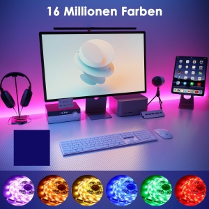 Banda LED HOVVIDA 5m, 150 LED-uri RGB, Control APP si Telecomanda - Img 6