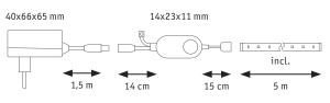 Banda LED Paulmann SimpLED 5m RGB 20W 450lm cu control Zigbee - Img 6