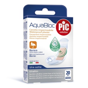 Bandaj Waterproof Pic Aqua Bloc Large, 10 bucati, transparent, antibacterian