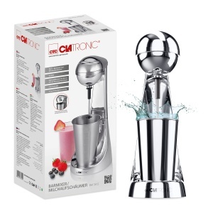 Barmani si spumante de lapte Clatronicr Aparat de smoothie Recipient din otel inoxidabil de 650 ml suport practic pentru pahare Blender 2 setari de vi - Img 1