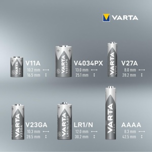 Baterie Alkalina VARTA V27A, 2 buc, 12V, pentru ceasuri si telecomenzi - Img 3