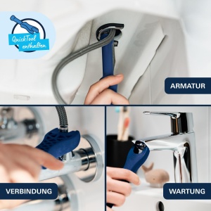 Baterie baie GROHE Dice 1018560000 crom economisire apa montaj usor - Img 6