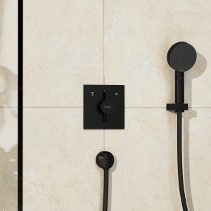 Baterie de dus hansgrohe DuoTurn E, 2 functii, Mattschwarz - Img 2