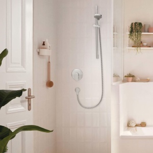 Baterie dus hansgrohe Rebris S, crom, montaj in perete, 1 functie - Img 3
