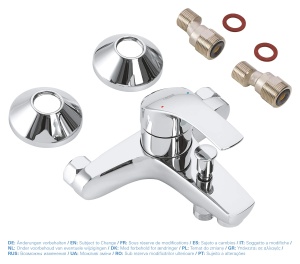 Baterie pentru cada GROHE Eurosmart, crom, cu control temperatura si debit - Img 4
