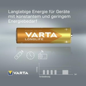Baterii AA VARTA Longlife, 12 bucati, Alkaline, Lunga durata - Img 3