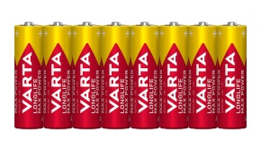 Baterii AA VARTA Longlife Max Power, 8 bucati, Alkaline, 1.5V