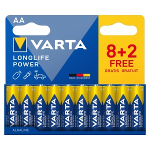 Baterii AA VARTA Longlife Power, 10 buc, Alkaline, 1.5V, putere de lunga durata - Img 2