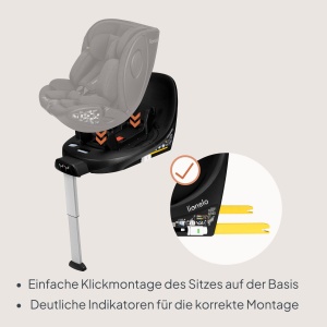 Baza ISOFIX Lionelo Moxie Plus cu suport, rotire 360, pentru scaune auto Moxie - Img 5