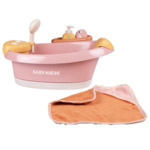 Bazin pentru papusi Smoby Baby Nurse cu apa, lumini LED si accesorii