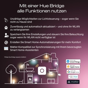 Bec LED inteligent Philips Hue A60, 6W, lumina alba si color, E27, set 2 buc. - Img 9