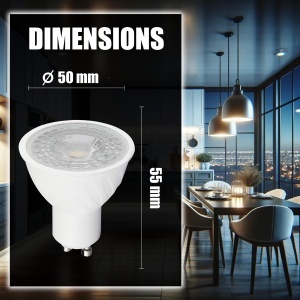 Bec LED V-TAC GU10 6W, 445 Lumen, 3000K, 10 bucati - Img 8