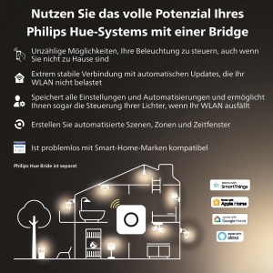 Bec Philips Hue White E27 pachet 4x1055lm, reglabil, lumina alba calda, controlabil prin aplicatie, compatibil cu Amazon Alexa (Echo, Echo Dot) - Img 6