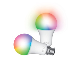 Becuri Smart Trust WiFi B22 LED RGB Control Vocal AlexaGoogle 24GHz Set 2 Buc