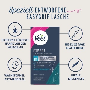 Benzi de ceara Veet Expert pentru corp si picioare, 20 dublu-benzi, pentru toate tipurile de piele - Img 2