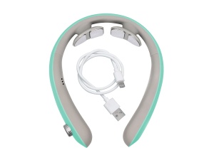 BEPER P302MAS100 Aparat de masaj cervical, Aparat de masaj pentru gat, 6 moduri, intensitate reglabila, functie de incalzire, reincarcabil, cu port USB - Img 4
