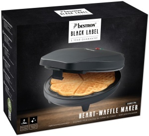 Bestron ASW217BL Aparat pentru Wafe in Forma de Inima 700W Negru Mat - Img 7