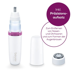 Beurer HL 16 Facial Shaver, aparat electric de indepartare a parului pentru femei, pentru indepartarea parului de pe fata, nas si urechi si pentru modelarea si tunderea sprancenelor, rapid si usor din mers - Img 5
