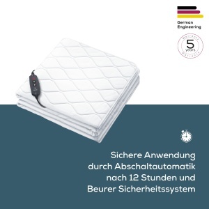 Beurer UB 74 Heizdecke Forma Spannbetttuch 3 Temperaturstufen 200x100cm - Img 3