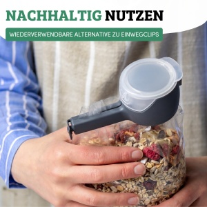 Beutelclips cu Ausgieer Westmark - Set 2 bucati, BPA-free, usor de utilizat - Img 7
