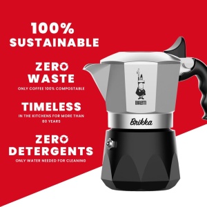 Bialetti New Brikka 2023, oala Moka, singurul aparat de cafea pe aragaz capabil sa faca un espresso bogat in crema, 2 cani, aluminiu - Img 6