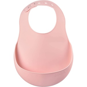 Bibero de Silicon Beaba, Roz, Waterproof, Usor de Curatat - Img 2
