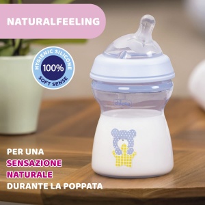Biberon Chicco Natural Feeling 250 ml Anti-Colici Tetina Silicon 2 Luni - Img 7