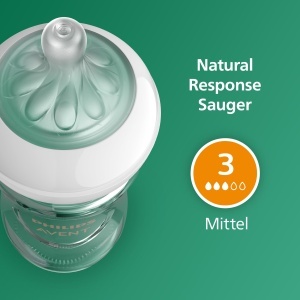 Biberon din sticla Philips AVENT Natural Response - 240 ml, fara BPA, pentru nou-nascuti de la 1 luna (model SCY933/01) - Img 9