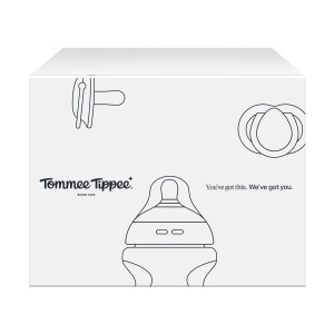 Biberon Natural Start Tommee Tippee 150 ml cu Tetina Anti-Colici si Suport pentru Neugeboreni - Img 2
