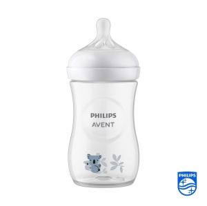 Biberon Philips Avent Natural Response - Biberon, 260 ml, fara BPA, pentru bebelusi de la 1 luna, Koalamotiv (Model SCY903/67) - Img 2