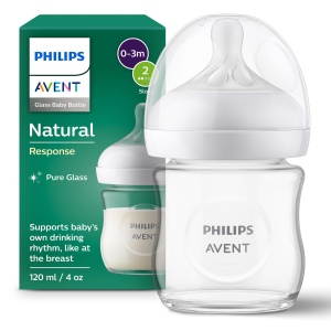 Biberon Philips Avent Natural Response SCY93001 Sticla Borosilicata 120 ml Anti-Colici BPA-Free