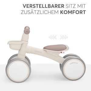 Bicicleta fara pedale KikkaBoo ZIPI ajustabila cu roti EVA pentru copii 1-3 ani Beige - Img 5