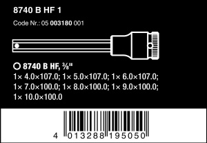 Bitnuss cu Haltefunctie Wera 8740 B HF, 7 piese, 38 Zoll - Img 2