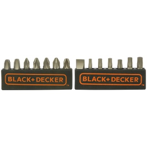 Black+DECKER Set de accesorii auto cu toate cheile dinamometrice pentru set de surubelnite auto Set de biti pentru set de scule auto intr-o geanta de rulare (cu accesorii pentru scule auto, cu lanterna) A7144 - Img 9