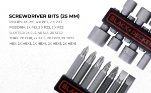 Black+Decker Set de clichet manual din 56 de piese (pentru lucrari de intretinere si reparatii la masina, intr-o geanta practica) A7104 - Img 11