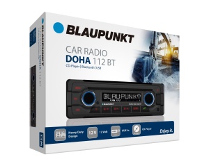 Blaupunkt 1-DIN, sistem hands-free Bluetooth, 12 V, Heavy Duty Design DOHA112BT, negru - Img 7